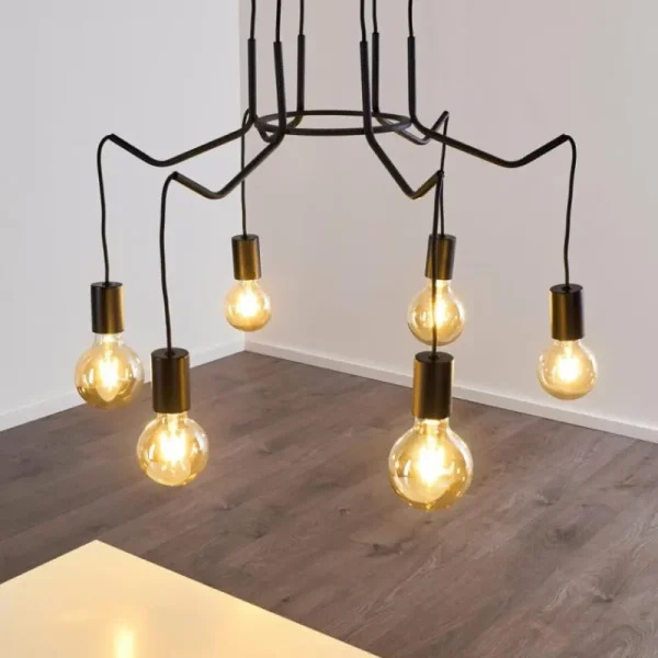 hofstein Suspension Cuyama Noir, 6 lumières* Lampes Modernes