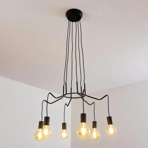hofstein Suspension Cuyama Noir, 6 lumières* Lampes Modernes