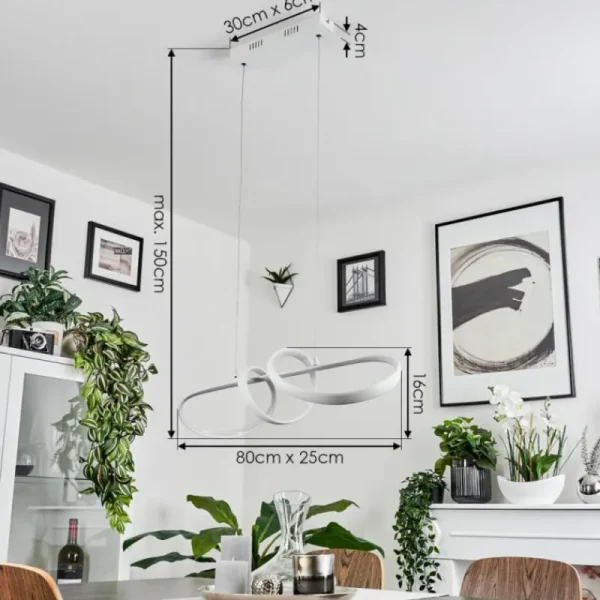 hofstein Suspension Dauntey LED Blanc, 1 lumière* Lampes Modernes
