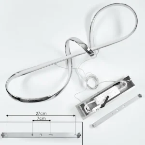 hofstein Suspension Dauntey LED Nickel mat, 1 lumière* Lampes Modernes