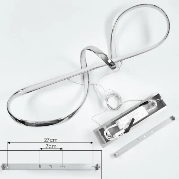 hofstein Suspension Dauntey LED Nickel mat, 1 lumière* Lampes Modernes