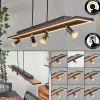 hofstein Suspension Deadwood LED Brun, Couleur bois, 5 lumières* Lampes Modernes