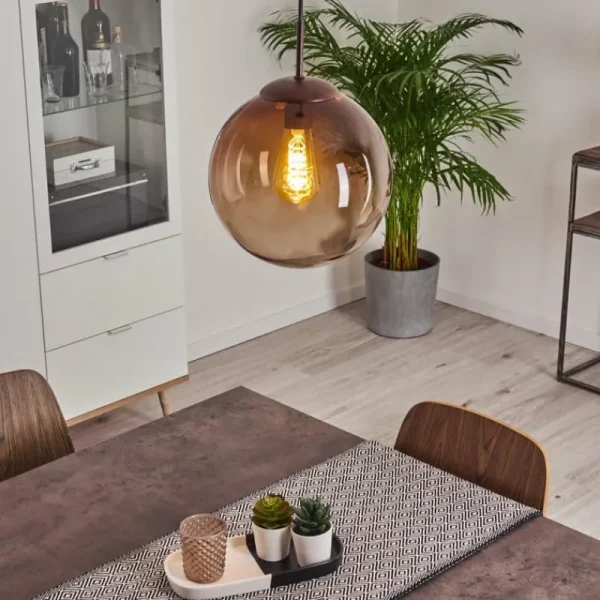 hofstein Suspension Degevos Brun, 1 lumière* Lampes Modernes