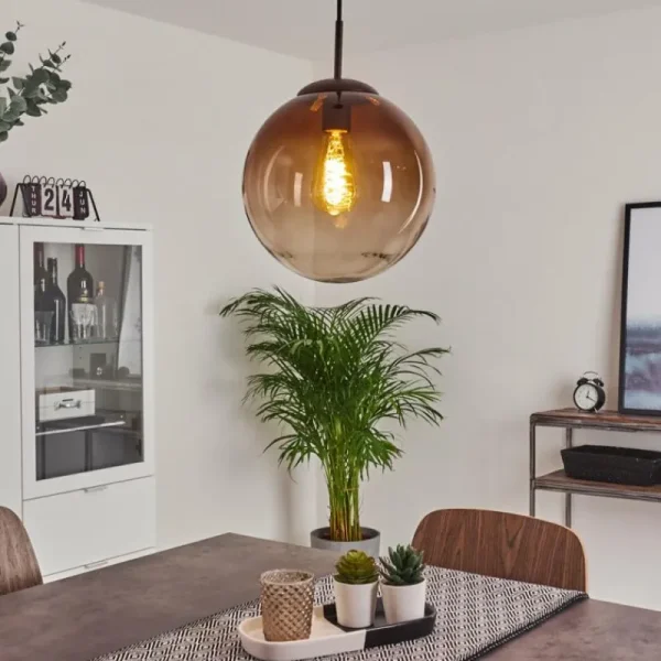 hofstein Suspension Degevos Brun, 1 lumière* Lampes Modernes