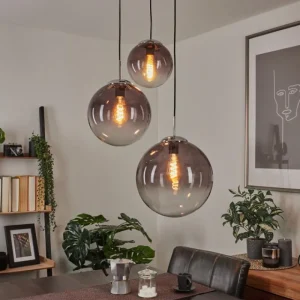 hofstein Suspension Degevos Gris, 3 lumières* Lampes Modernes