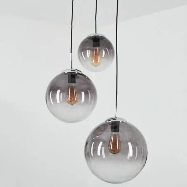 hofstein Suspension Degevos Gris, 3 lumières* Lampes Modernes