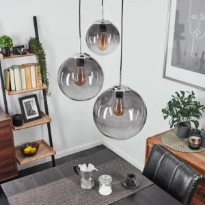 hofstein Suspension Degevos Gris, 3 lumières* Lampes Modernes