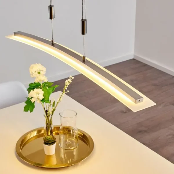hofstein Suspension Delaware LED Argenté, 1 lumière* Lampes En Verre