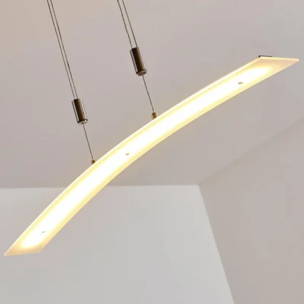 hofstein Suspension Delaware LED Argenté, 1 lumière* Lampes En Verre