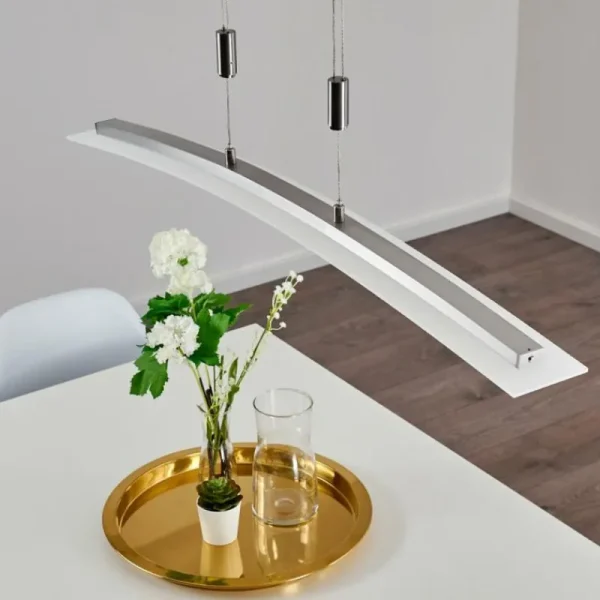 hofstein Suspension Delaware LED Argenté, 1 lumière* Lampes En Verre