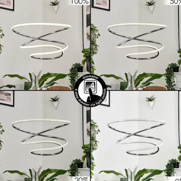 hofstein Suspension Donebas LED Chrome, 1 lumière* Lampes Modernes