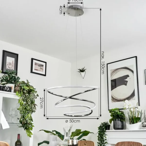 hofstein Suspension Donebas LED Chrome, 1 lumière* Lampes Modernes