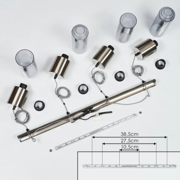 hofstein Suspension Dulcita Nickel mat, 4 lumières* Lampes Modernes