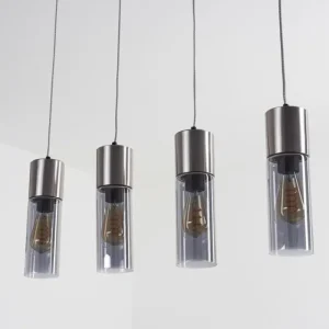 hofstein Suspension Dulcita Nickel mat, 4 lumières* Lampes Modernes