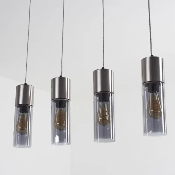 hofstein Suspension Dulcita Nickel mat, 4 lumières* Lampes Modernes