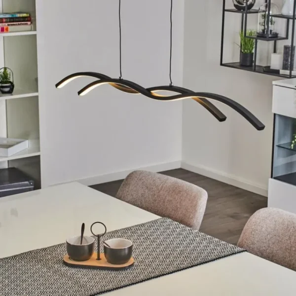 hofstein Suspension Eaglesham LED Noir, 1 lumière* Lampes Modernes