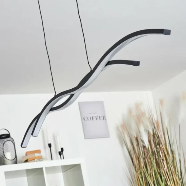 hofstein Suspension Eaglesham LED Noir, 1 lumière* Lampes Modernes