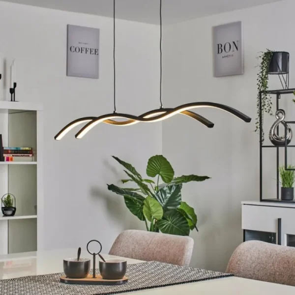 hofstein Suspension Eaglesham LED Noir, 1 lumière* Lampes Modernes