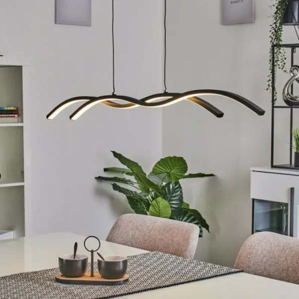 hofstein Suspension Eaglesham LED Noir, 1 lumière* Lampes Modernes