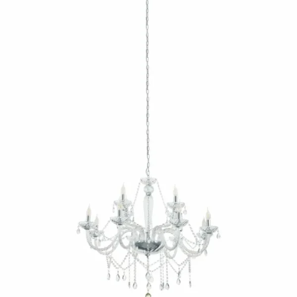 Luminaires Eglo Suspension Eglo BASILANO Chrome, 12 lumières* Lampes En Verre