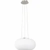 Luminaires Eglo Suspension Eglo OPTICA Nickel mat, 2 lumières* Lampes En Verre