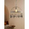 Luminaires Eglo Suspension Eglo-Leuchten STEELEVILLE Noir, Transparent, 1 lumière* Lampes En Verre