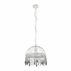 Luminaires Eglo Suspension Eglo-Leuchten STEELEVILLE Noir, Transparent, 1 lumière* Lampes En Verre