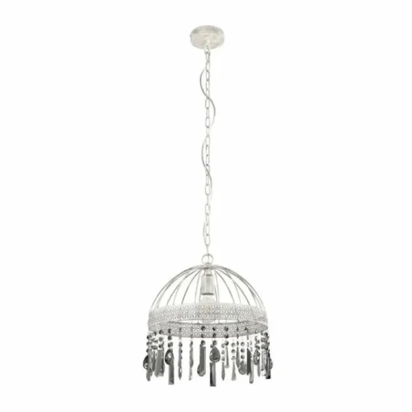 Luminaires Eglo Suspension Eglo-Leuchten STEELEVILLE Noir, Transparent, 1 lumière* Lampes En Verre