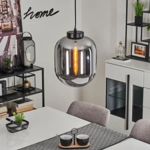 hofstein Suspension Elvange Noir, 1 lumière* Lampes Modernes