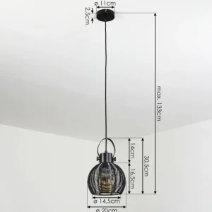 hofstein Suspension Espada Noir, 1 lumière* Lampes Modernes