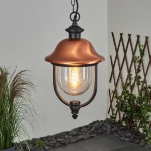 hofstein Suspension extérieur Gascon Noir, 1 lumière* Lampes Modernes