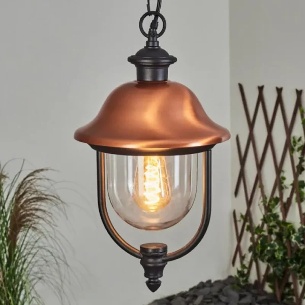 hofstein Suspension extérieur Gascon Noir, 1 lumière* Lampes Modernes