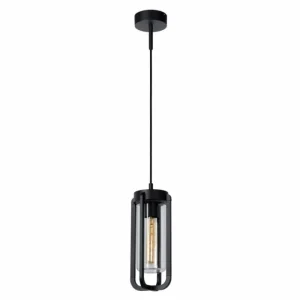 Luminaires Lucide Suspension extérieure Lucide GARLAND Noir, 1 lumière* Lampes En Verre