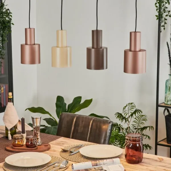 hofstein Suspension Fessade Noir, 4 lumières* Lampes Modernes