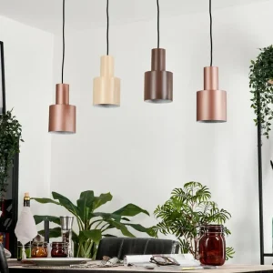 hofstein Suspension Fessade Noir, 4 lumières* Lampes Modernes