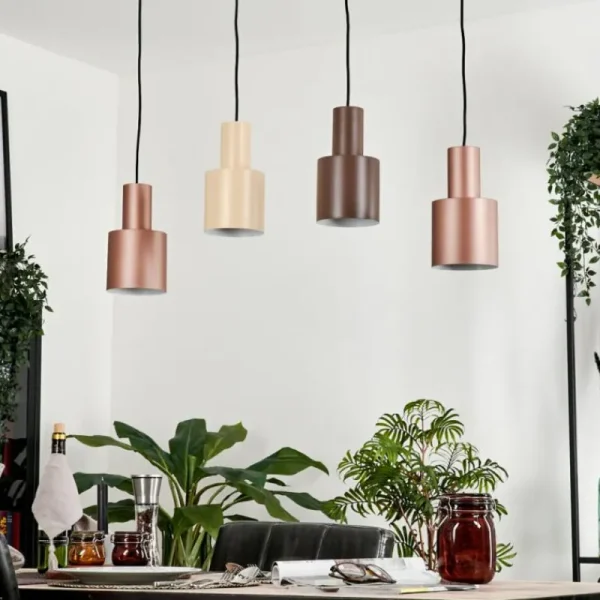 hofstein Suspension Fessade Noir, 4 lumières* Lampes Modernes