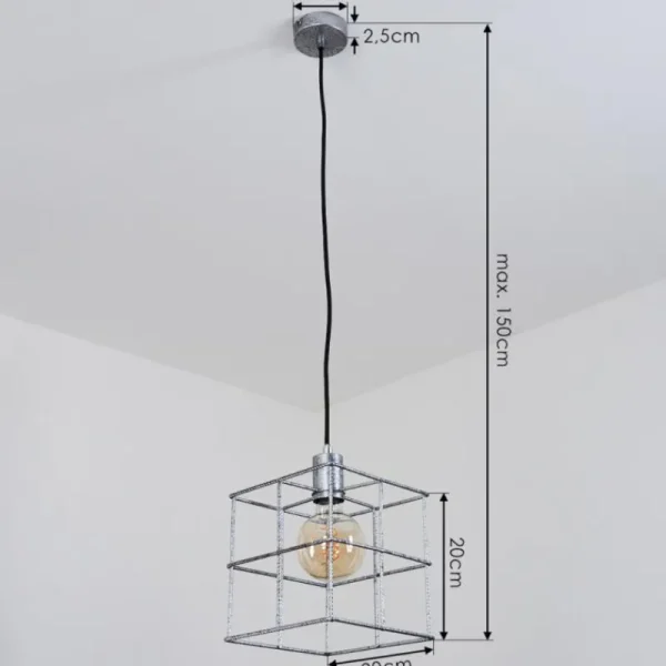 hofstein Suspension Fevaag Argenté, 1 lumière* Lampes Modernes