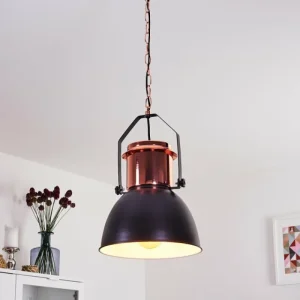 hofstein Suspension Fieberbrunn Cuivre, Noir, 1 lumière* Lampes Modernes
