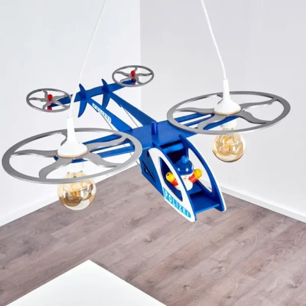 hofstein Suspension Fiete Bleu, Argenté, 2 lumières* Lampes Modernes