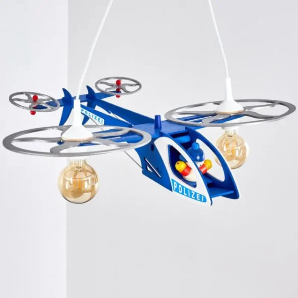 hofstein Suspension Fiete Bleu, Argenté, 2 lumières* Lampes Modernes
