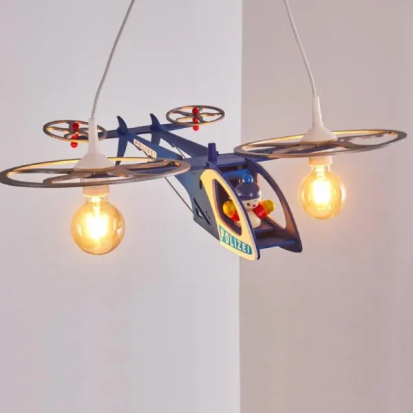 hofstein Suspension Fiete Bleu, Argenté, 2 lumières* Lampes Modernes