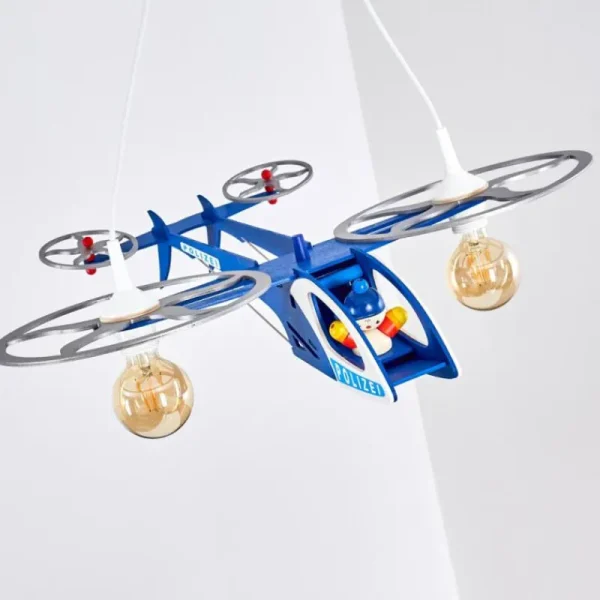 hofstein Suspension Fiete Bleu, Argenté, 2 lumières* Lampes Modernes