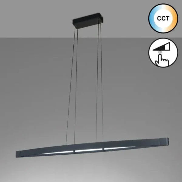 Luminaires Fischer & Honsel Suspension Fischer & Honsel Fenga LED Noir, 1 lumière* Lampes En Verre