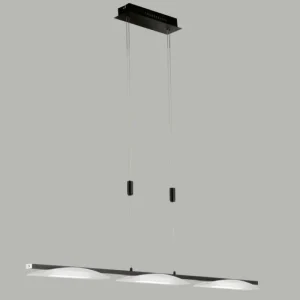 Luminaires Fischer & Honsel Suspension Fischer & Honsel Kop LED Noir, 3 lumières* Lampes En Verre
