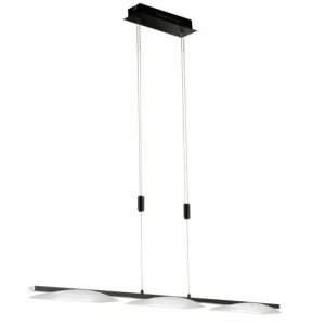 Luminaires Fischer & Honsel Suspension Fischer & Honsel Kop LED Noir, 3 lumières* Lampes En Verre