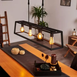 hofstein Suspension Foss Noir, 4 lumières* Lampes Modernes