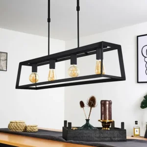 hofstein Suspension Foss Noir, 4 lumières* Lampes Modernes