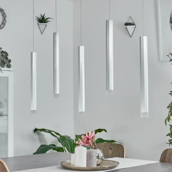 hofstein Suspension Freshwater LED Aluminium, 5 lumières* Lampes Modernes