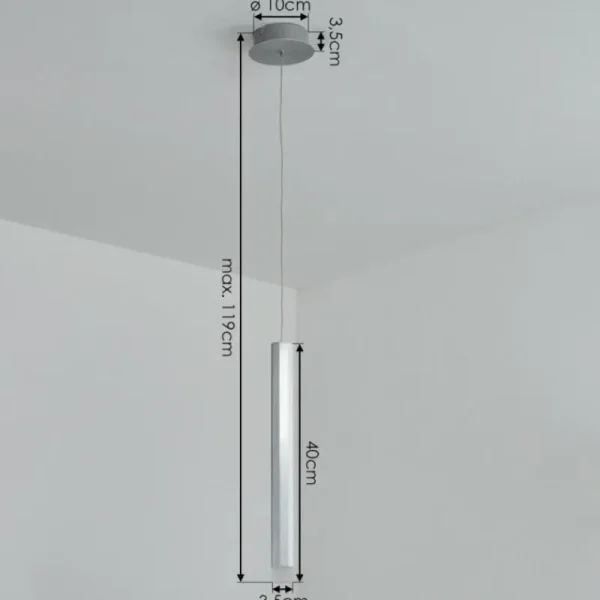 hofstein Suspension Freshwater LED Aluminium, 1 lumière* Lampes Modernes