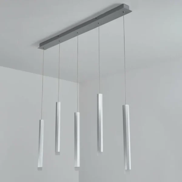 hofstein Suspension Freshwater LED Aluminium, 5 lumières* Lampes Modernes